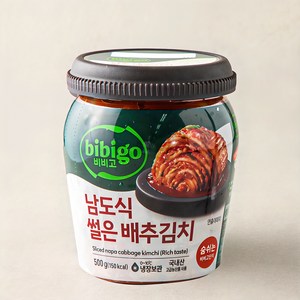 비비고 남도식 썰은 배추김치 용기, 500g, 1개