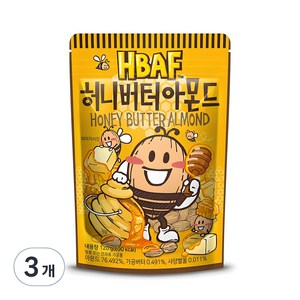 바프 허니버터 아몬드, 120g, 3개