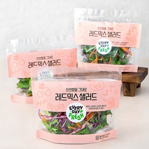 신선함을 그대로 레드믹스 샐러드, 80g, 3팩