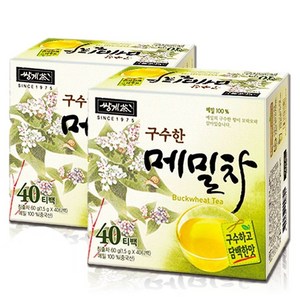 쌍계 쌍계명차 구수한 메밀차 40+40T 메밀, 1.5g, 40개입, 2개