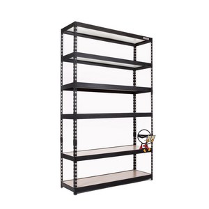 몬스터랙 1200x400x2100 6단 선반 철제선반 조립식앵글 베란다선반 조립식선반 앵글선반 랙, 블랙(FD)