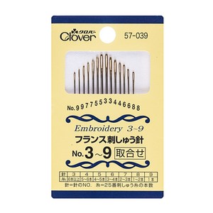 [크로바] 자수바늘세트 3호~9호 57-039, 1세트
