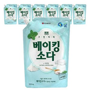 LG생활건강 퐁퐁 베이킹 소다 주방세제 리필, 1.2L, 7개