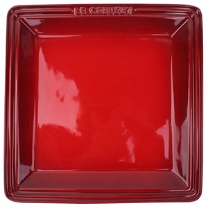 르크루제 오리엔탈 정사각 접시, 빨강, 1개