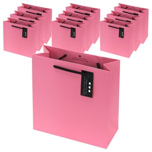 포포팬시 컬러팝 쇼핑백 10개입, 핑크