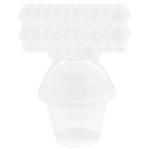 봄91 9oz 디저트컵 + 돔형 타공 뚜껑, 25개, 1세트