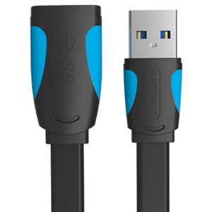 벤션 칼국수형 USB 3.0 연장케이블 연장선 블랙 03.벤션 칼국수형 USB3.0 연장 케이블 1.5m, 1개