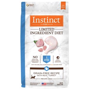 인스팅트 성묘용 네이처스버라이어티 생식본능 LID 고양이 동결건조 사료, 1개, 2.2kg, 칠면조