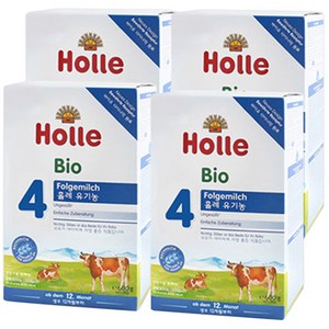 홀레 유기농 조제식 분유 4단계, 600g, 4개