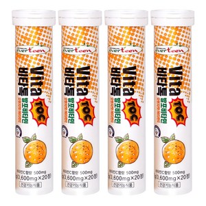 에버틴 비타톡 발포비타민 오렌지맛, 72g, 4개