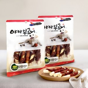 야아부르니 수제 간식, 오리말이껌, 90g, 2개