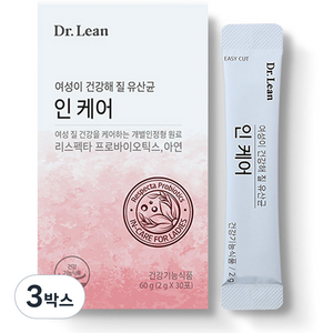 닥터린 질 건강 유산균 리스펙타 인케어, 3박스, 60g