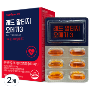 뉴트리원 레드 알티지 오메가 3, 30정, 29.85g, 2개