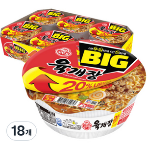 오뚜기 육개장 컵라면 104g, 18개