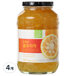 초록원 꿀유자차, 1kg, 1개입, 4개