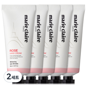 마리끌레르 퍼퓸 핸드크림 로즈 60ml x 5p + 선물상자 세트, 2세트