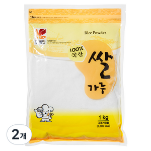 뚜레반 국산 쌀가루, 1kg, 2개