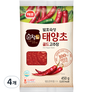 순창궁 태양초 골드 고추장, 450g, 4개