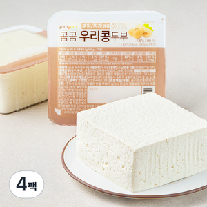 곰곰 우리콩 두부, 500g, 4팩