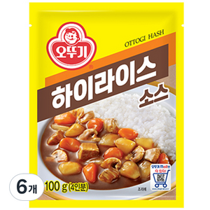 오뚜기 하이라이스 소스, 100g, 6개