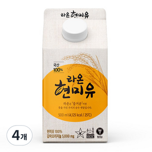 라온 현미유, 4개, 500ml