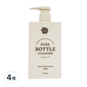 그린핑거 퓨어 젖병 앤 주방세제 액상형, 4개, 500ml
