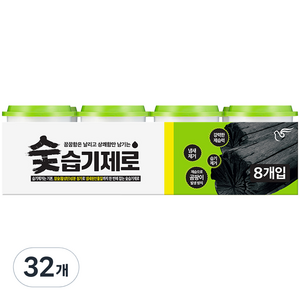 피죤 숯 습기제로 제습제 본품, 300g, 32개