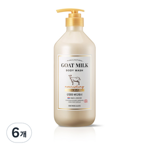 샤워메이트 산양유 바디워시 마누카허니향, 800ml, 6개