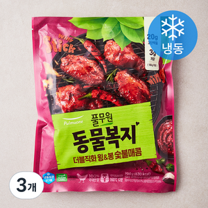 풀무원 동물복지 더블직화 윙 & 봉 숯불매콤 (냉동), 300g, 3개