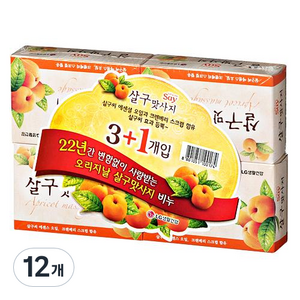 살구맛사지 비누, 100g, 12개