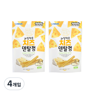 포켄스 과일먹은 치즈덴탈껌, 바나나, 100g, 4개