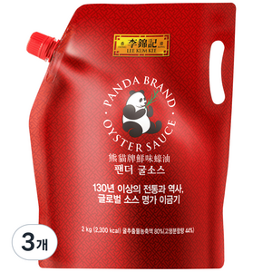 이금기 팬더 굴소스 파우치, 2kg, 3개