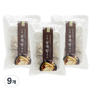 자연애 간편 삼계탕 재료 3p, 60g, 9개