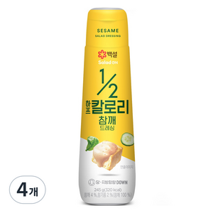 백설 하프칼로리 참깨 드레싱, 245g, 4개