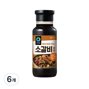 청정원 전통 소갈비양념, 500g, 6개