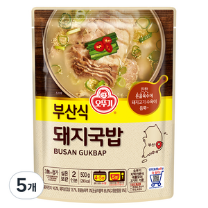 오뚜기 부산식 돼지국밥, 500g, 5개