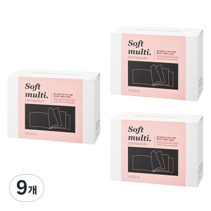 미샤 소프트 5겹 화장솜, 80개입, 9개