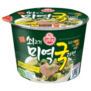 오뚜기 쇠고기 미역국라면 용기 100g, 12개