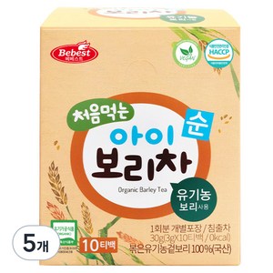 베베스트 처음 먹는 아이 보리차, 30g, 5개