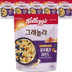 켈로그 블루베리 아몬드 그래놀라 시리얼, 450g, 6개