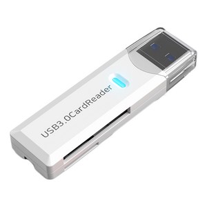 구스페리 USB 3.0 SD / TF 카드 리더기, 화이트, 1개