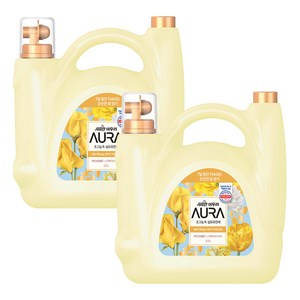 AURA 7일동안 지속되는 은은한 꽃 향기 섬유유연제 미드나잇 골드 본품, 5.5L, 2개