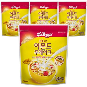 켈로그 아몬드 푸레이크 시리얼, 1.2kg, 4개