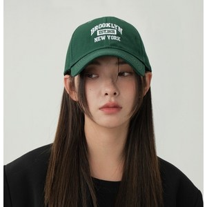 미니두 남녀공용 브루클린 심플 자수 볼캡 모자