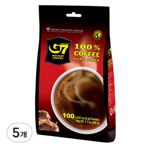 G7 블랙 커피, 2g, 100개입, 5개