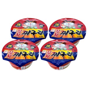 농심 김치짜구리 큰사발면 107g, 4개