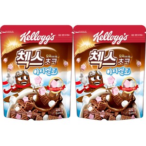 첵스초코 오곡으로 만든 마시멜로 시리얼, 400g, 2개입