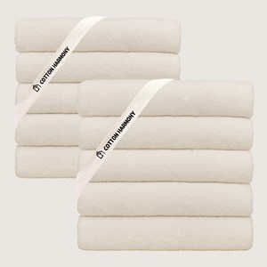코튼하모니 호텔수건 200g 40수 코마사, 크림베이지, 10개