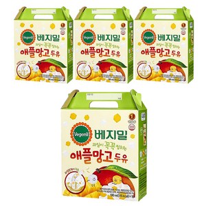 베지밀 과일이 꼭꼭 씹히는 애플망고 두유 16팩, 190ml, 64개