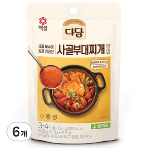 다담 사골부대 찌개양념, 130g, 6개